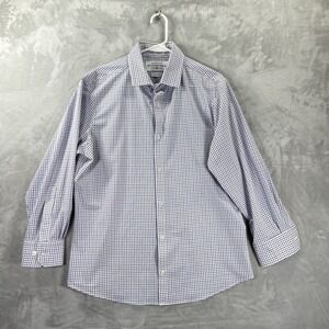 Mizzen+Main Blue and White Micro-Check Performance Button-Down Shirt